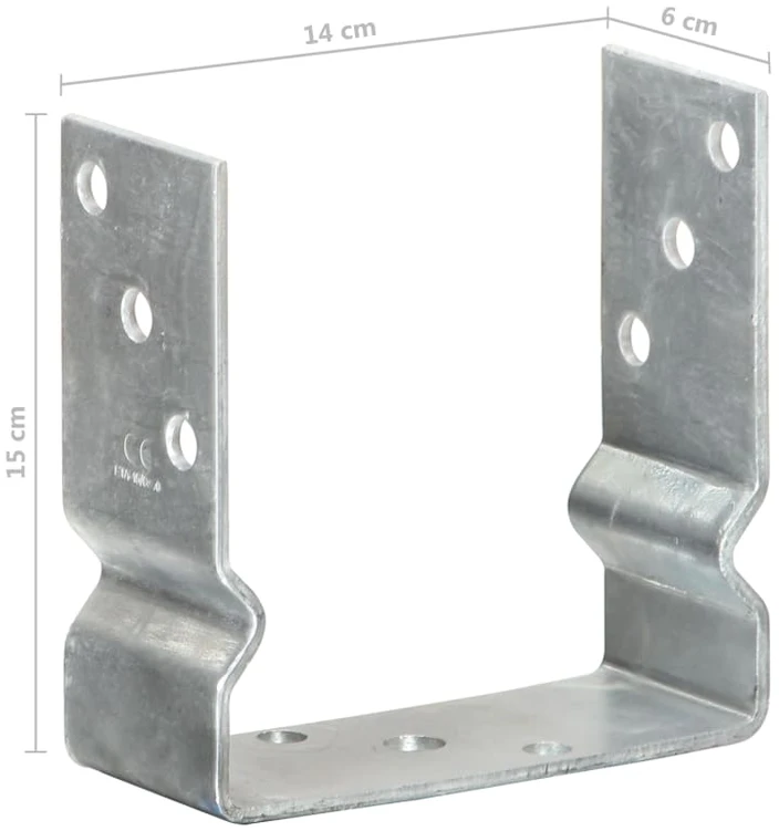 Tvoros inkarai, 12 vnt., sidabriniai, 14x6x15 cm, cinkuotas plienas