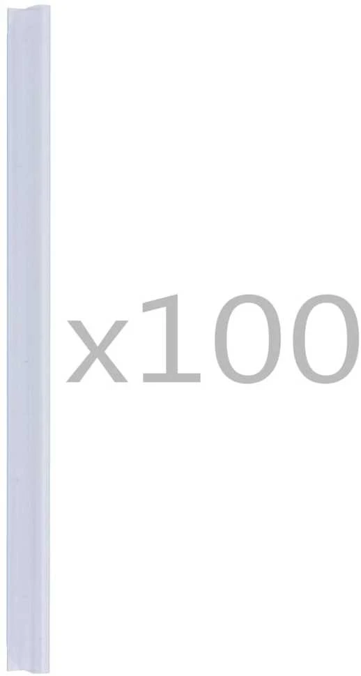 Tvoros juostų laikikliai, 100vnt., skaidrūs, PVC