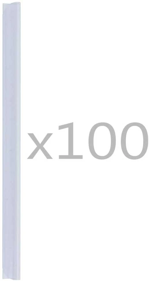 Tvoros juostų laikikliai, 100vnt., skaidrūs, PVC