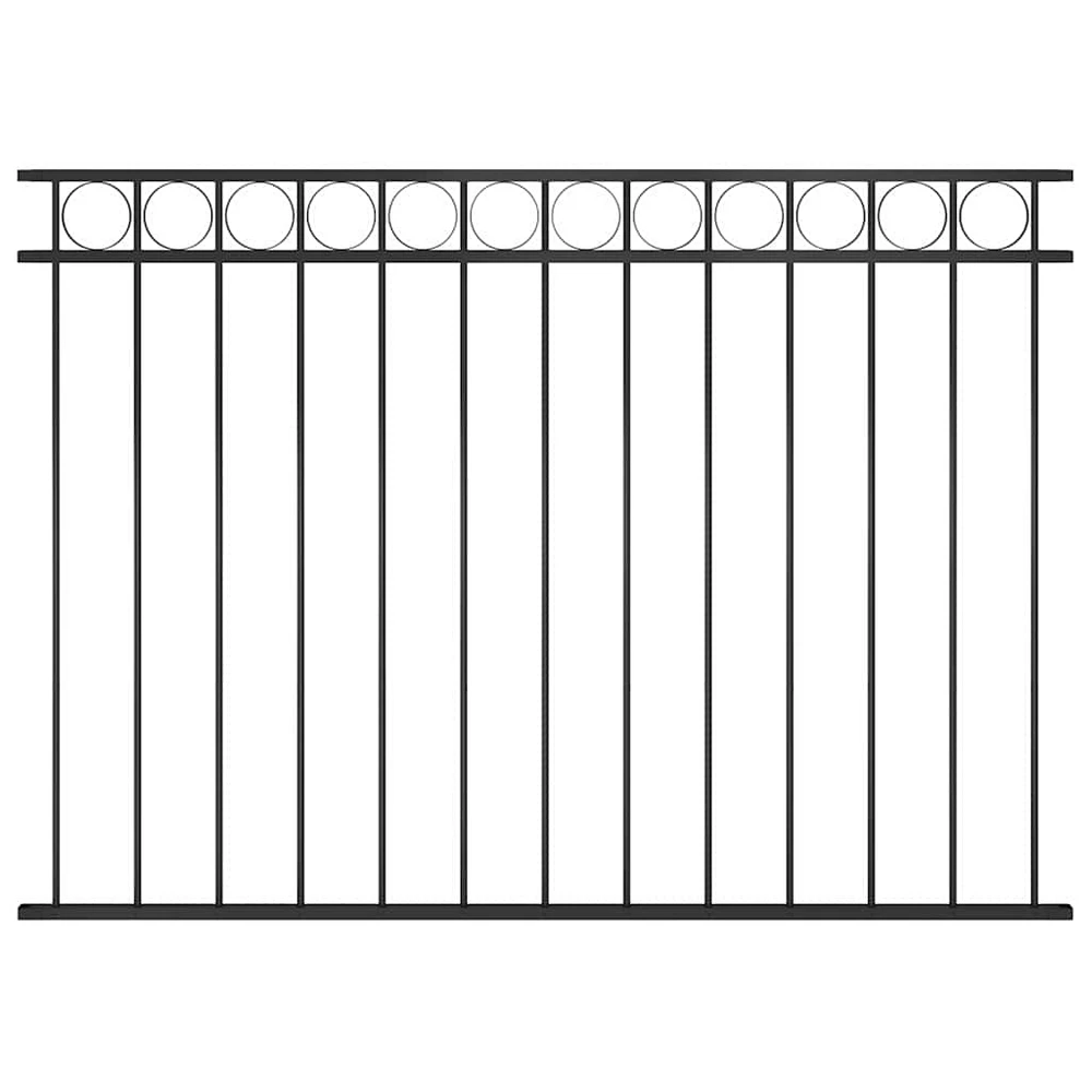 Tvoros segmentas, juodos spalvos, 1,7x1,2m, plienas
