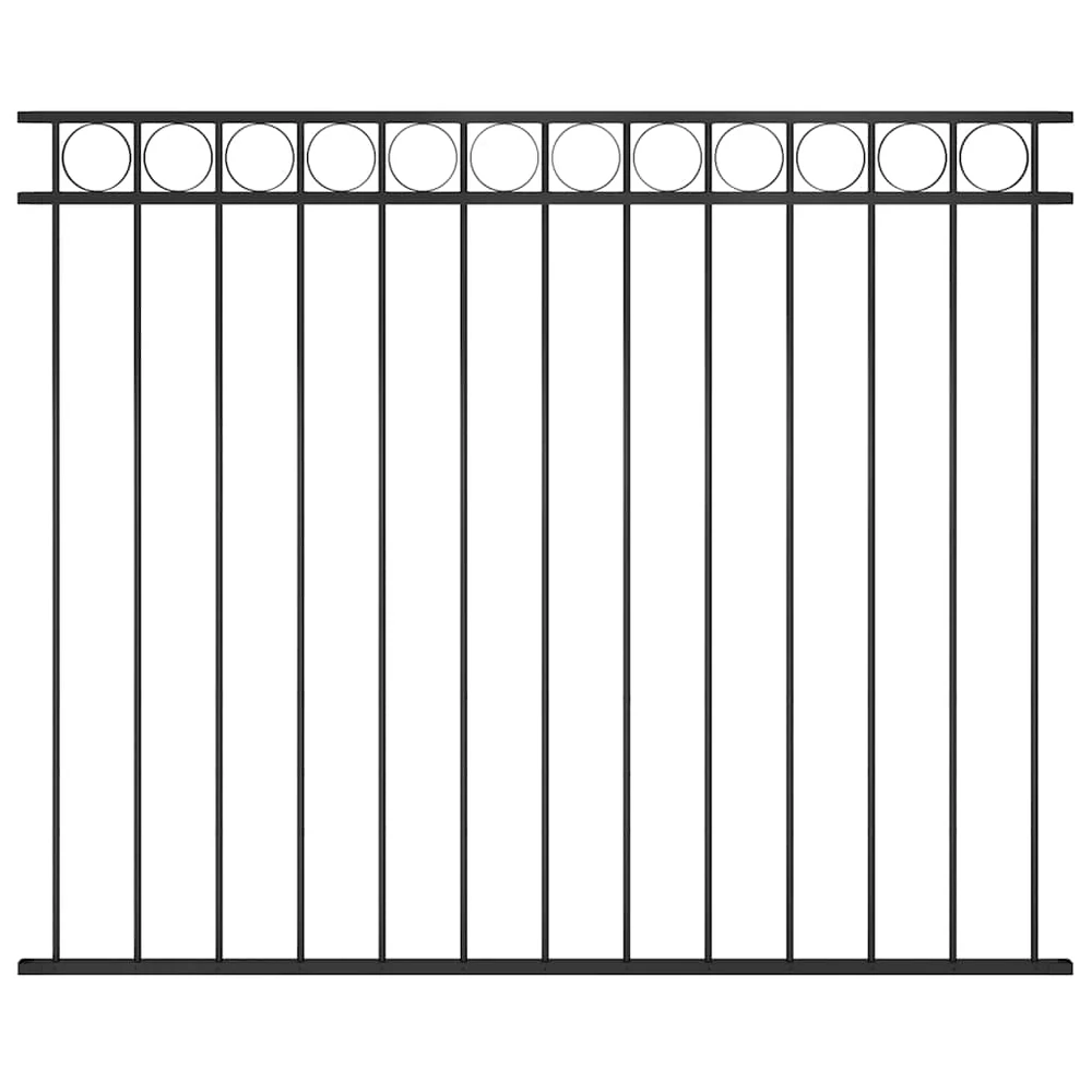 Tvoros segmentas, juodos spalvos, 1,7x1,5m, plienas