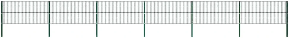 Tvoros segmentai su stulpais, žalios sp., 10,2x0,8m, geležis