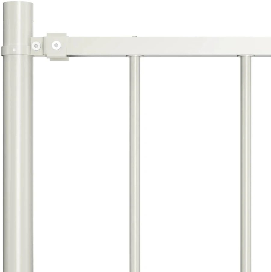 Tvoros plokštė su stulpais, baltos spalvos, 1,7x1,25m, plienas