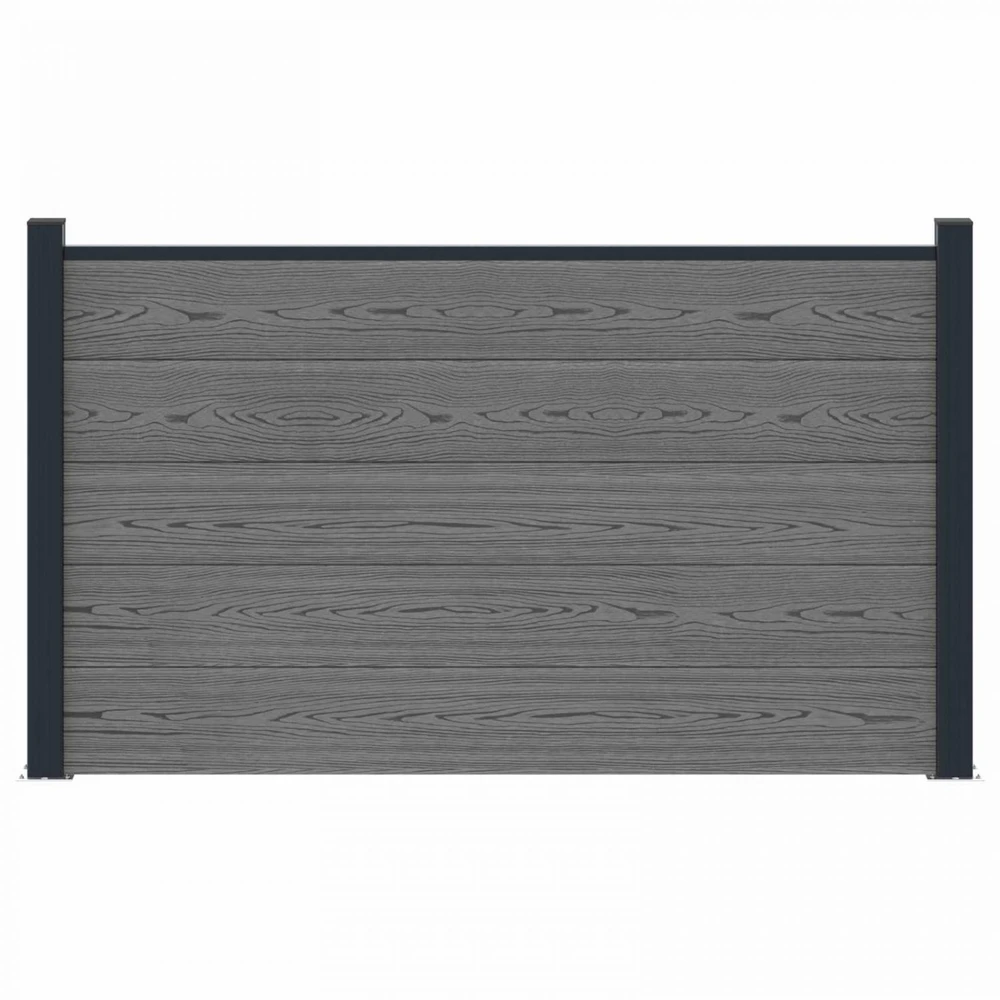 Tvoros rinkinys 180 x 105 cm WPC ir aliuminis Pilka