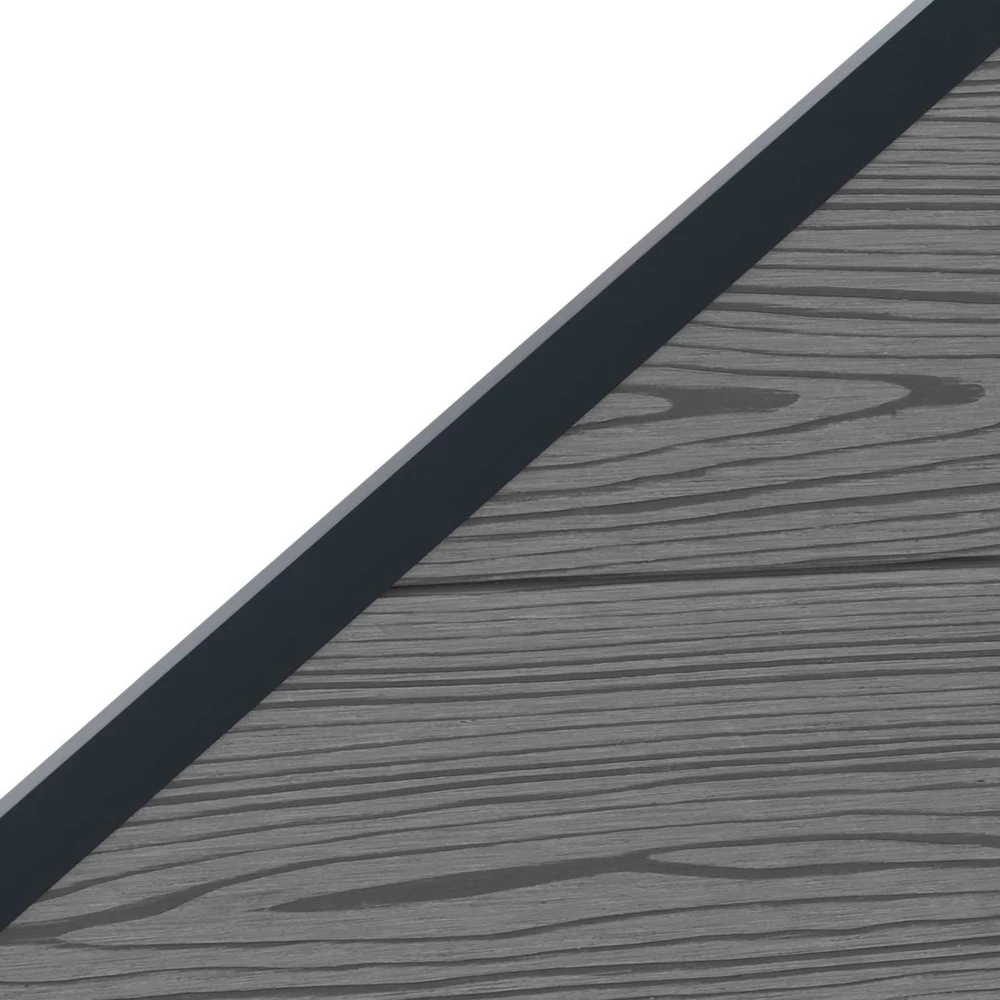 Tvoros rinkinys 1138 x 186 cm WPC ir aliuminis Pilka