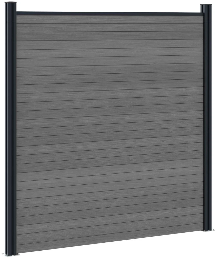 Tvoros rinkinys 1311 x 186 cm WPC ir aliuminis Pilka