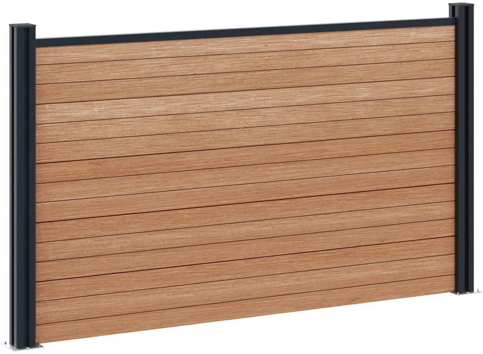 Tvoros rinkinys 180 x 105 cm WPC ir aliuminis Ruda