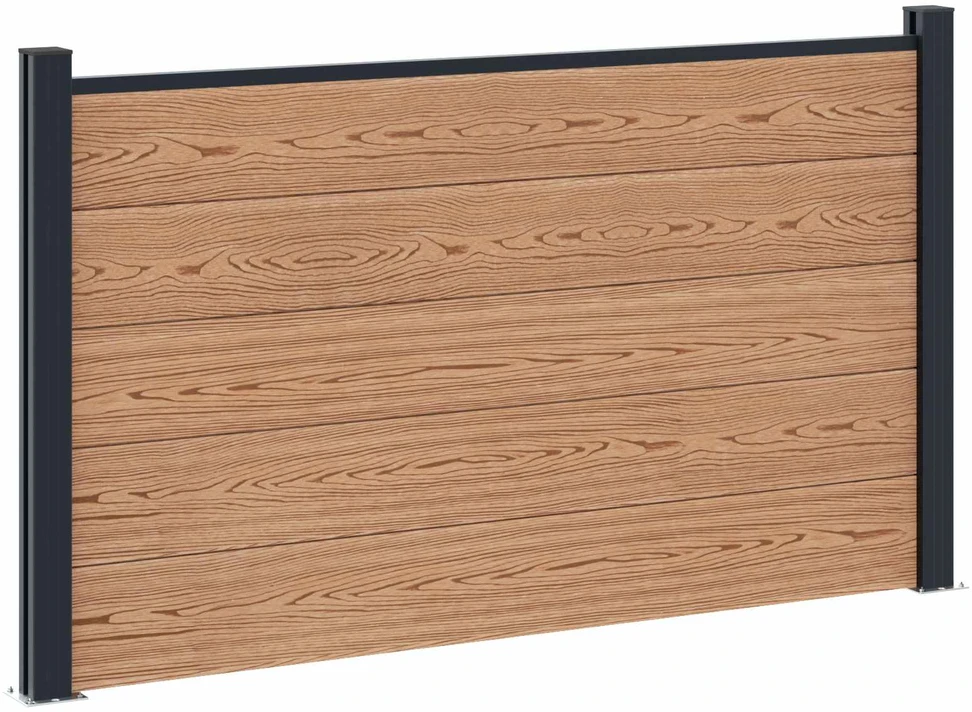Tvoros rinkinys 180 x 105 cm WPC ir aliuminis Ruda