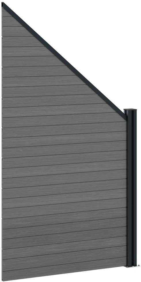 Tvoros rinkinys 1830 x 186 cm WPC ir aliuminis Pilka