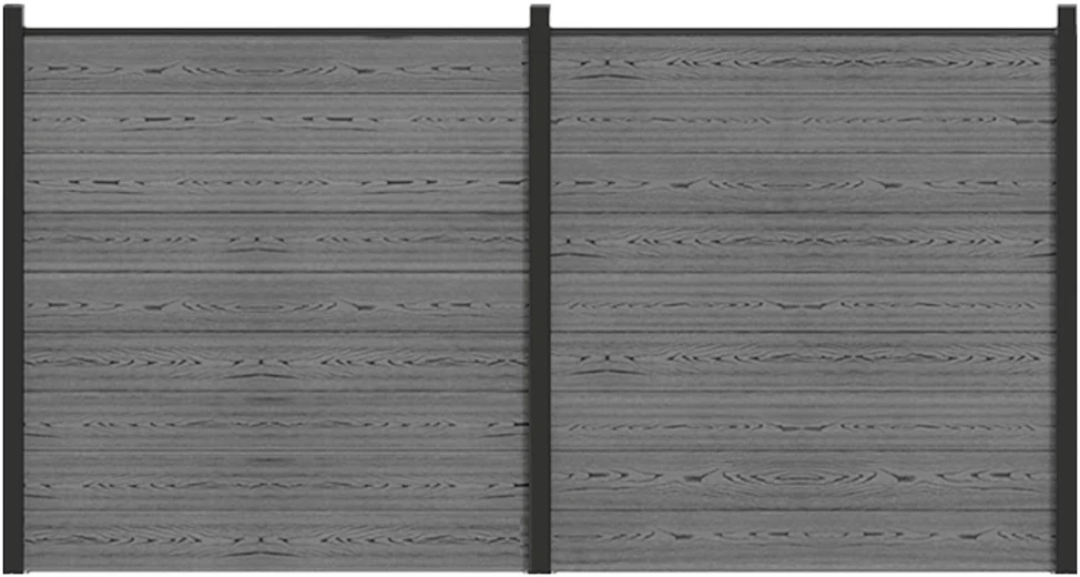Tvoros rinkinys 353 x 186 cm WPC ir aliuminis Pilka