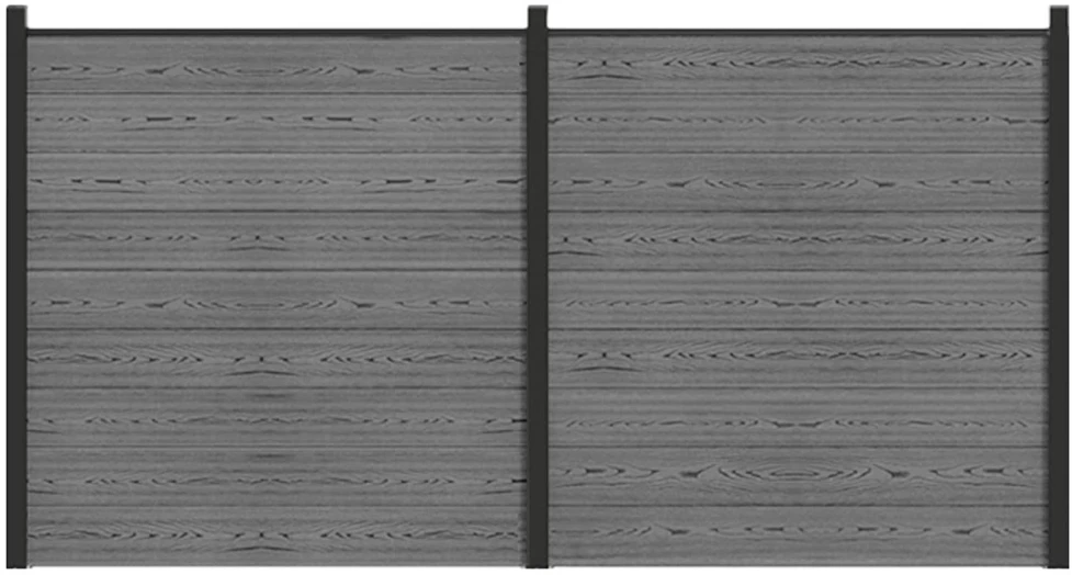Tvoros rinkinys 353 x 186 cm WPC ir aliuminis Pilka