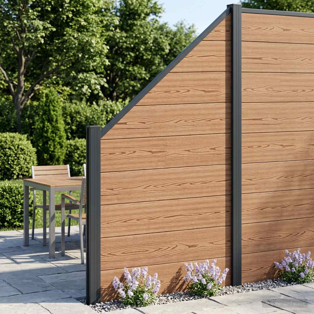 Tvoros rinkinys 95 x 180 cm WPC ir aliuminis Ruda