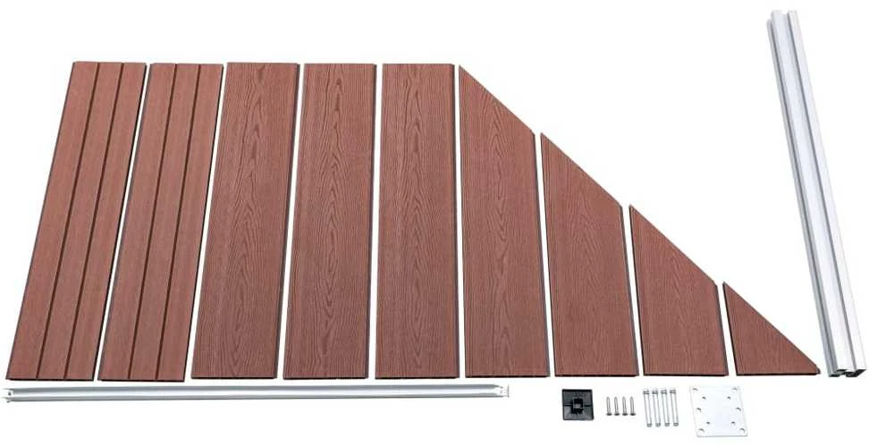 Tvoros rinkinys, rudos spalvos, 446x186cm, WPC