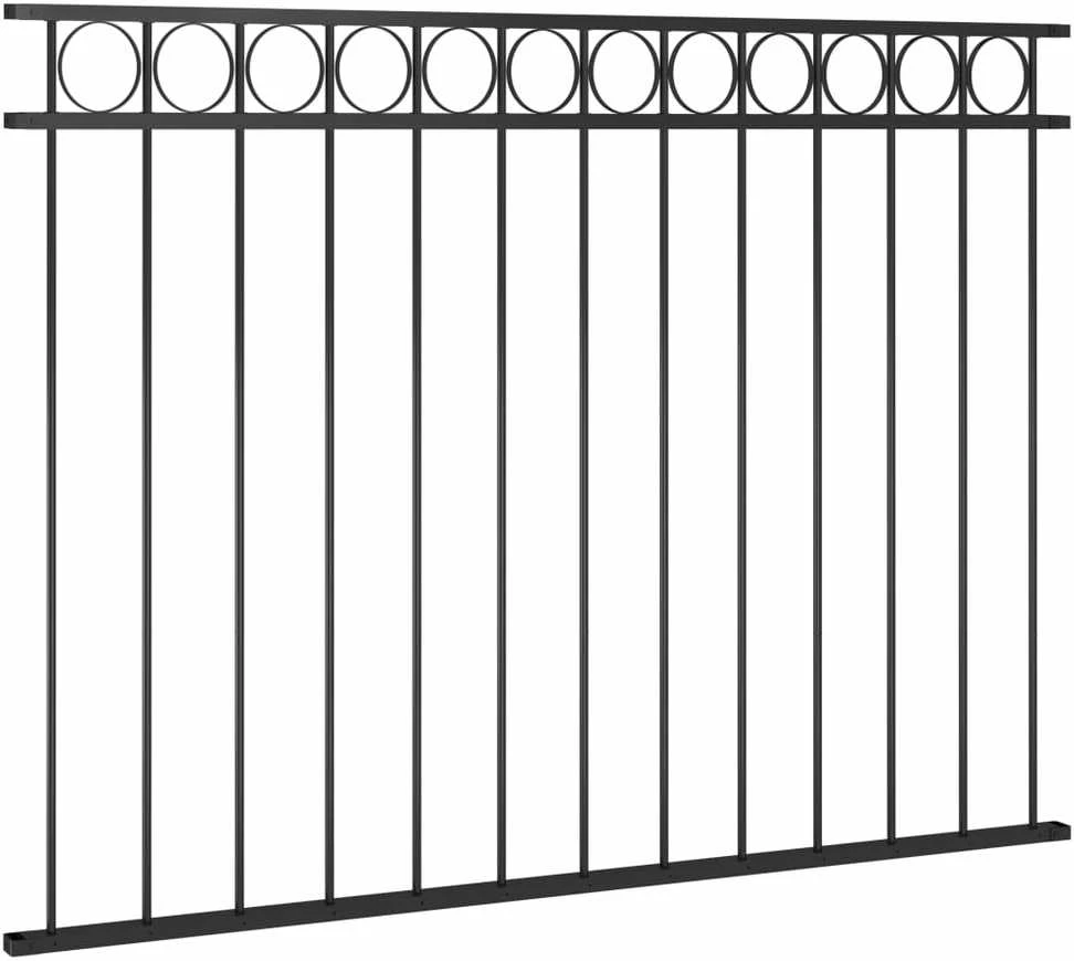 Tvoros segmentas, juodos spalvos, 1,7x1,2m, plienas