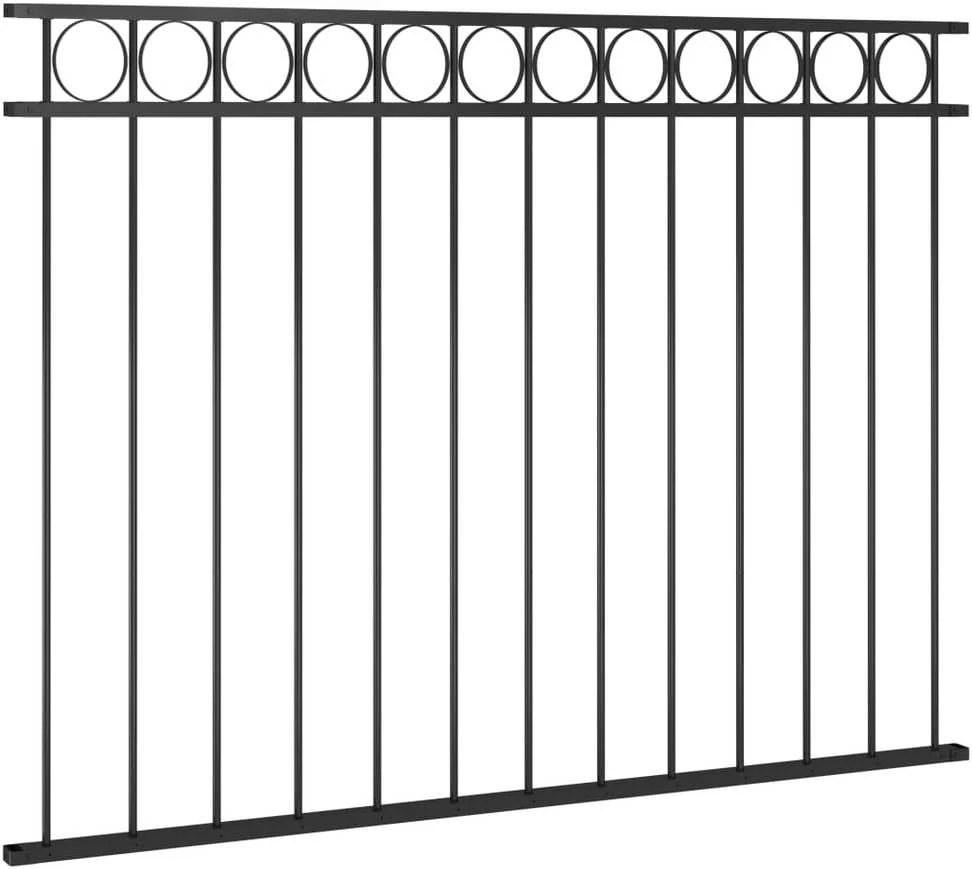 Tvoros segmentas, juodos spalvos, 1,7x1,2m, plienas