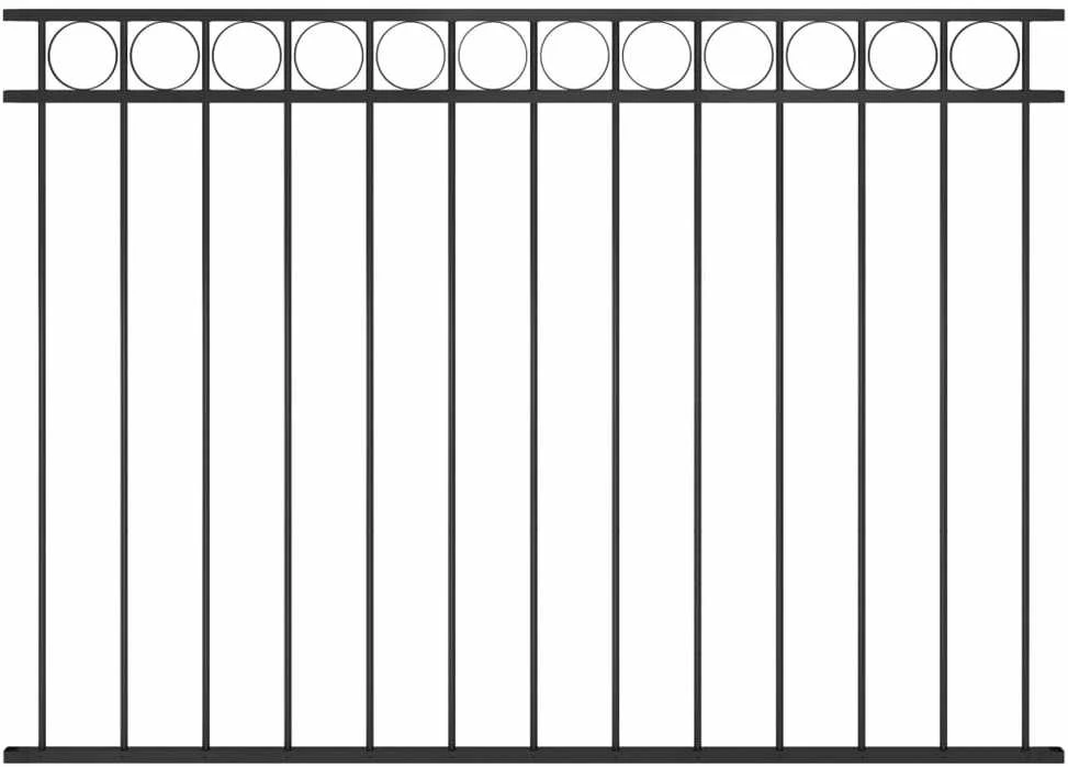 Tvoros segmentas, juodos spalvos, 1,7x1,2m, plienas