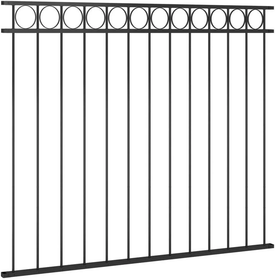 Tvoros segmentas, juodos spalvos, 1,7x1,5m, plienas
