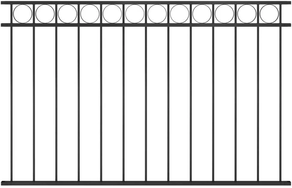 Tvoros segmentas, juodos spalvos, 1,7x1m, plienas