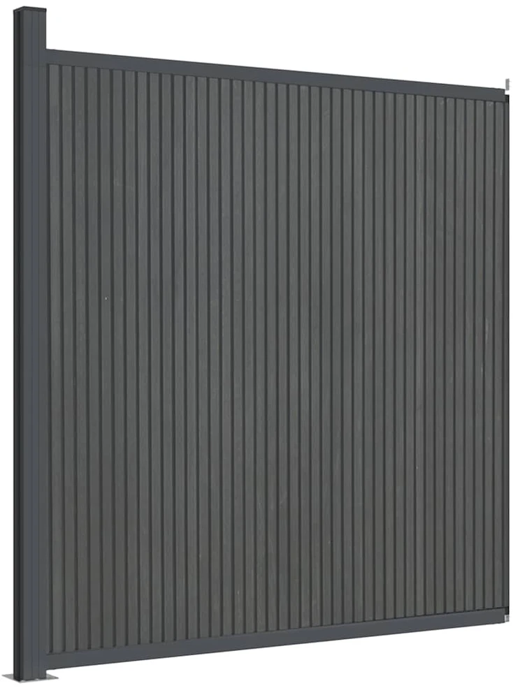 Tvoros segmentas, pilkos spalvos, 173x186cm, WPC