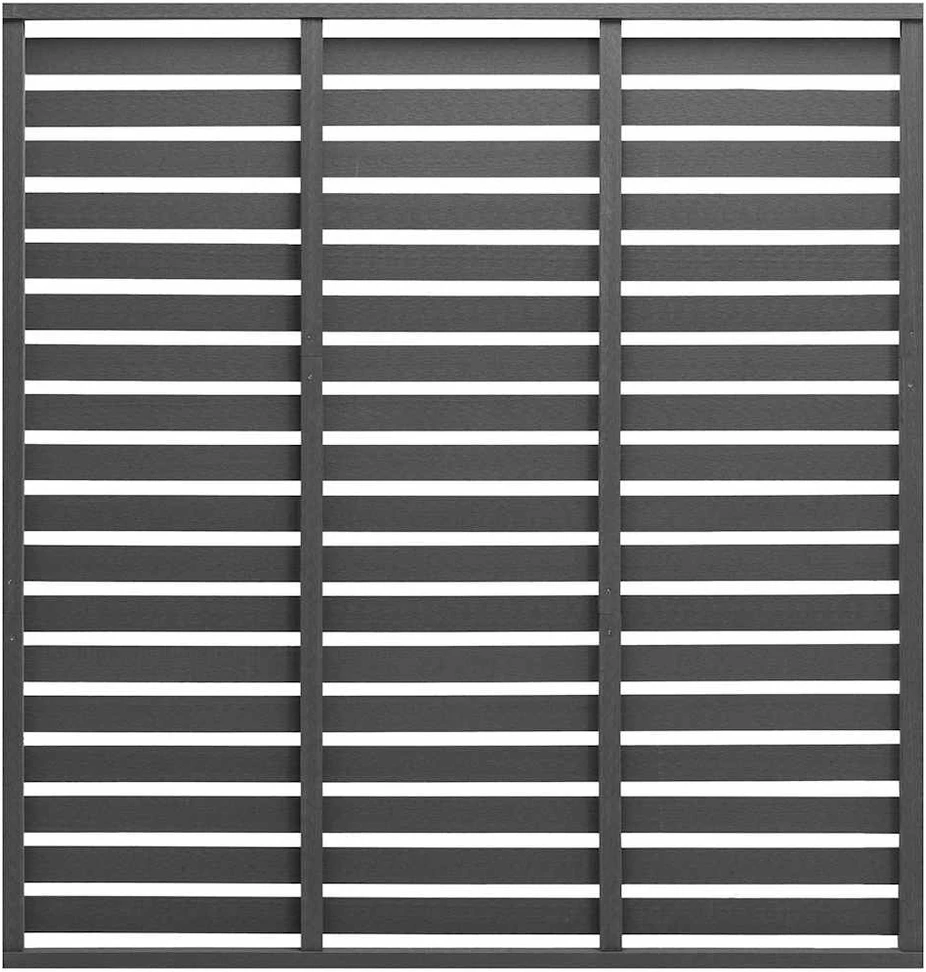 Tvoros segmentas, pilkos spalvos, 180x180cm, WPC