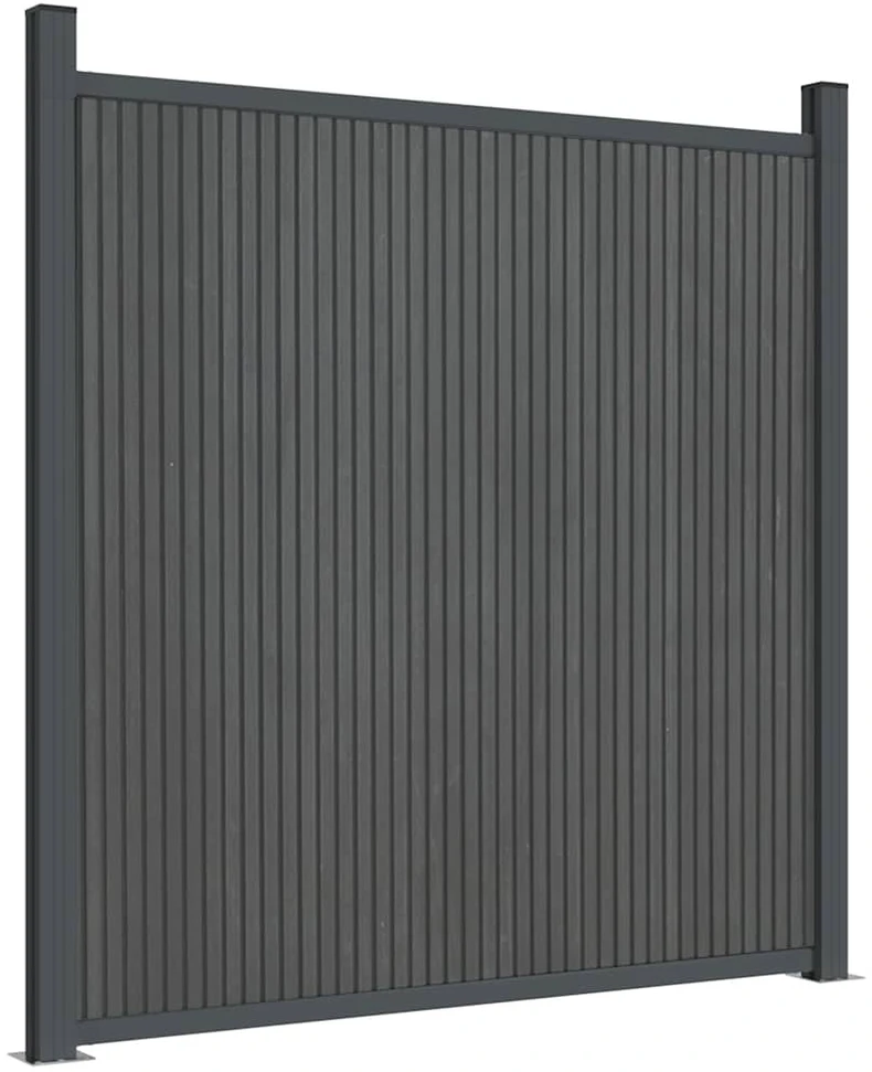 Tvoros segmentas, pilkos spalvos, 180x186cm, WPC