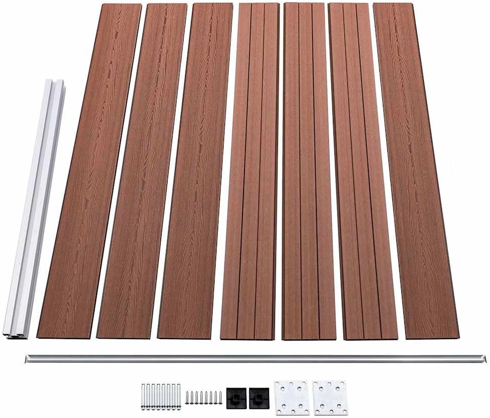 Tvoros segmentų rinkinys, rudas, 526x146cm, WPC
