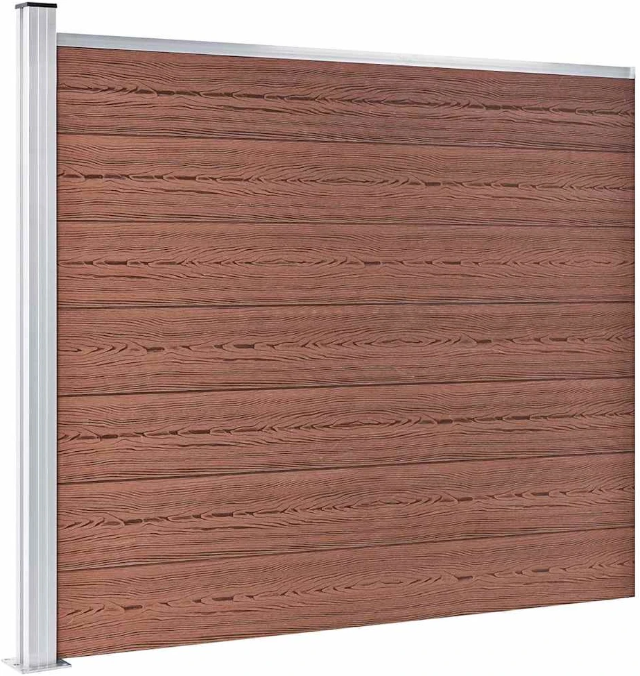 Tvoros segmentų rinkinys, rudas, 526x146cm, WPC