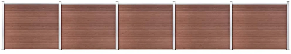 Tvoros segmentų rinkinys, rudas, 872x146cm, WPC