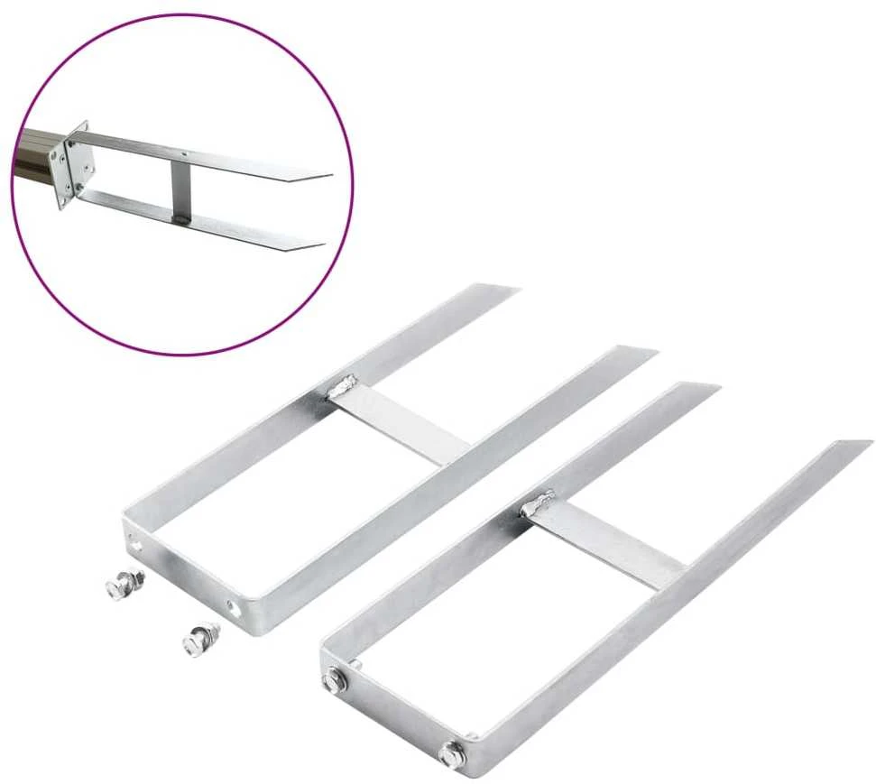 Tvoros smaigai, 2vnt., plienas, WPC tvoroms, 40cm