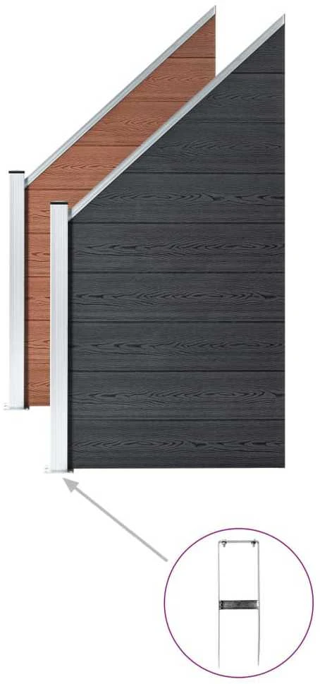 Tvoros smaigai, 2vnt., plienas, WPC tvoroms, 40cm