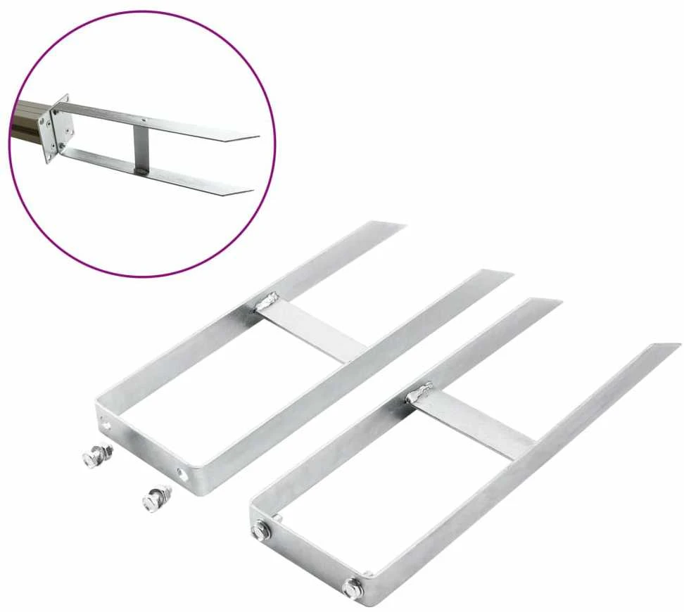 Tvoros smaigai, 2vnt., plienas, WPC tvoroms, 40cm