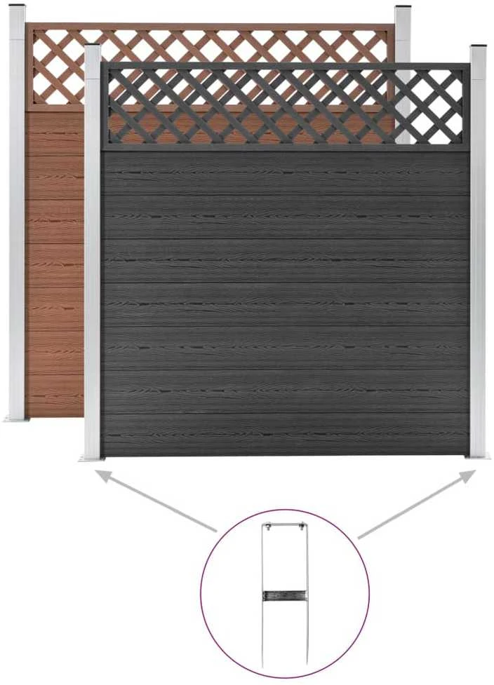 Tvoros smaigai, 2vnt., plienas, WPC tvoroms, 40cm