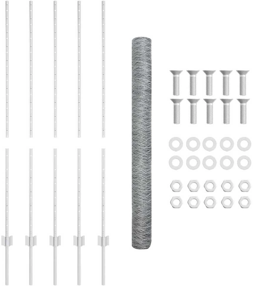 Hexagonal Fence with Post 10 x 1,4 m Galvanizuotas plienas