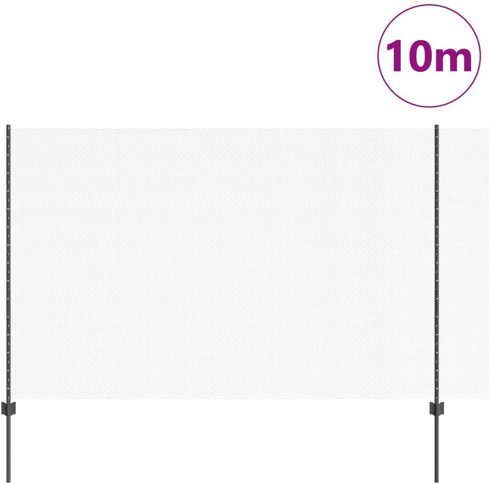 Hexagonal Fence with Post 10 x 1,6 m PVC dengtas plienas Pilka