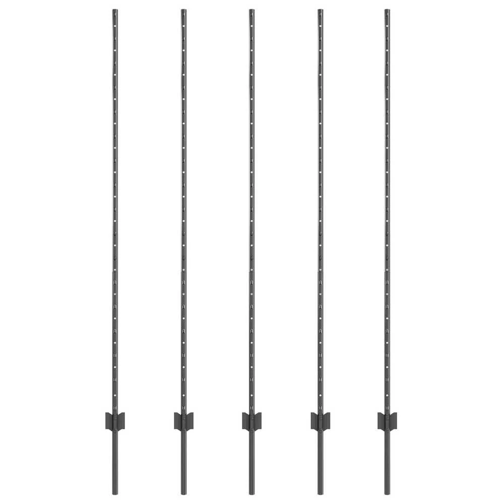 Įmontuotas tvoros stulpas 5 vnt. Pilka 200 cm