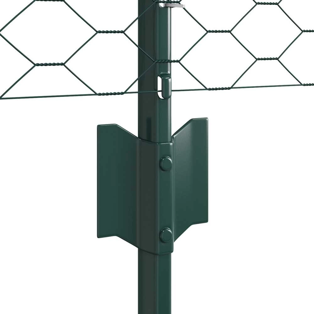 Hexagonal Fence with Post 25 x 0,8 m PVC dengtas plienas Žalia