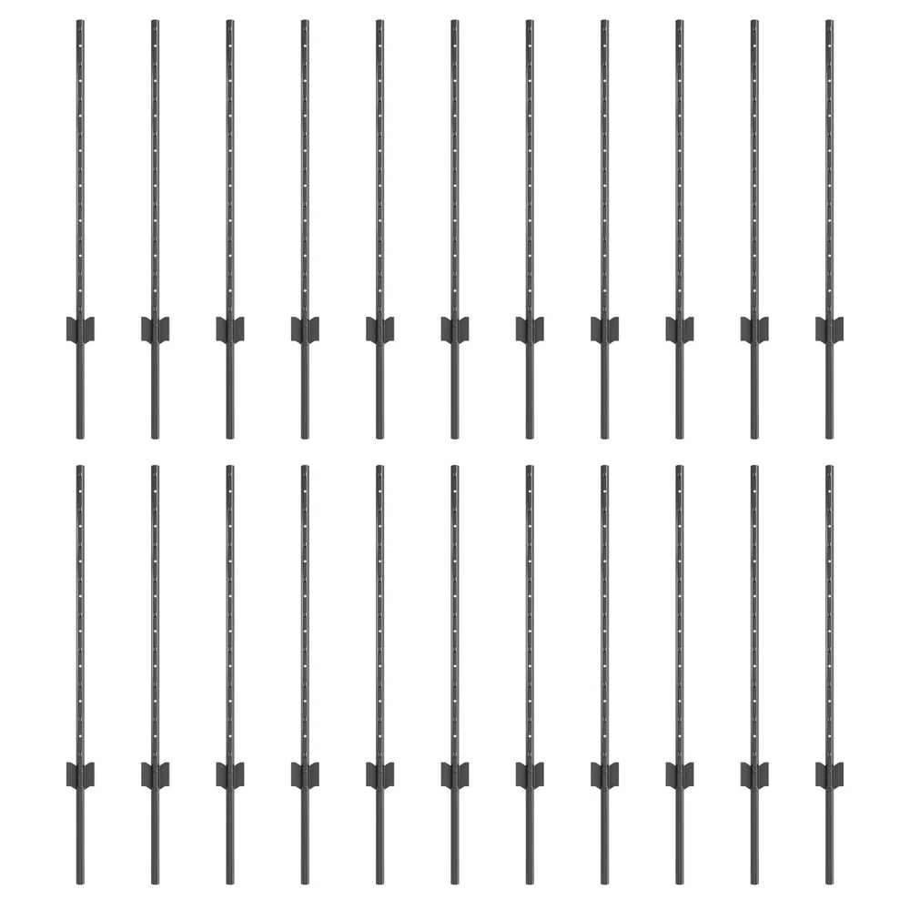 Įmontuotas tvoros stulpas 22 vnt. Pilka 120 cm