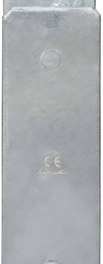 Tvoros stulpai, 6vnt., sidabrinės spalvos, 7x6x60cm, plienas