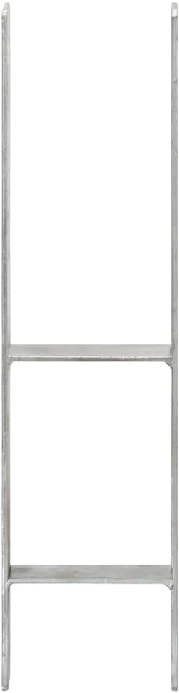 Tvoros stulpai, 6vnt., sidabrinės spalvos, 14x6x60cm, plienas