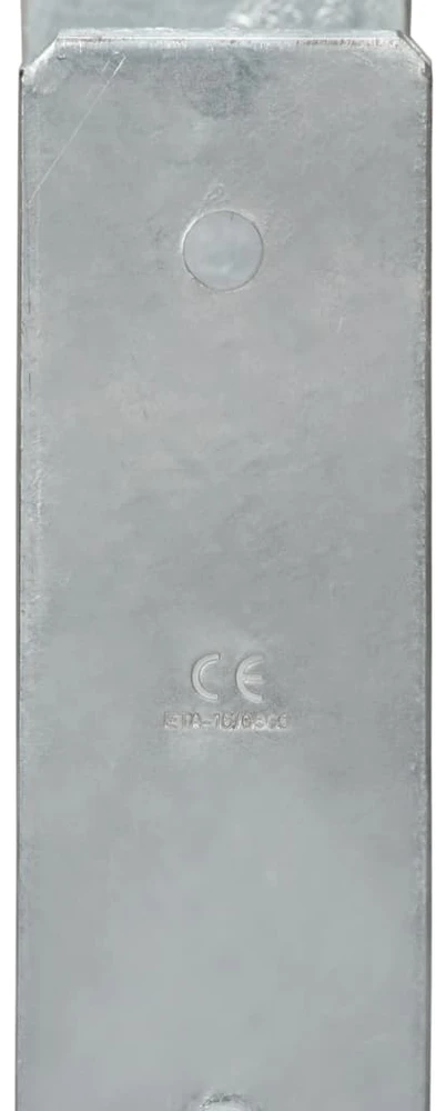 Tvoros stulpai, 6vnt., sidabrinės spalvos, 14x6x60cm, plienas