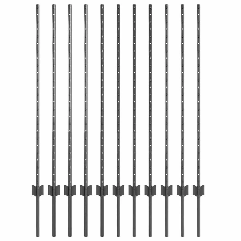 Įmontuotas tvoros stulpas 11 vnt. Pilka 160 cm