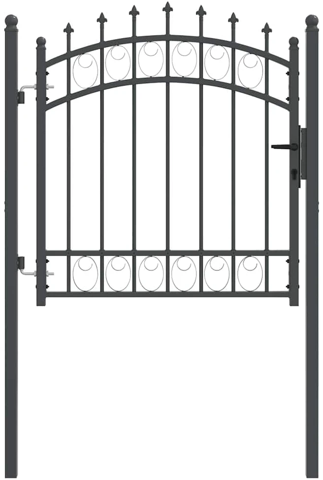 Tvoros vartai su smailiais EMMEN 104 x 97 cm Užrakintas