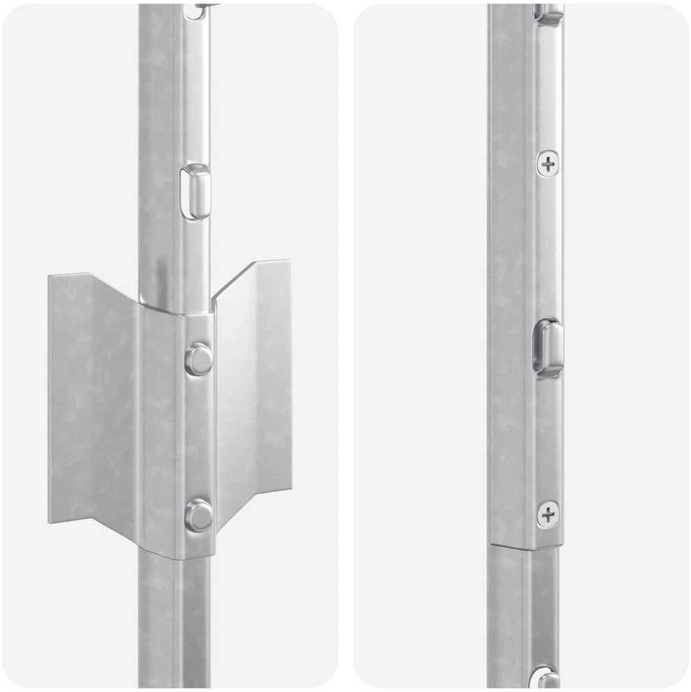 Įmontuotas tvoros stulpas 5 vnt. Sidabrinė 200 cm