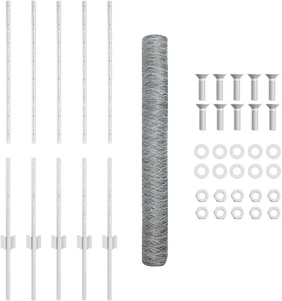 Hexagonal Fence with Post 10 x 1 m Galvanizuotas plienas