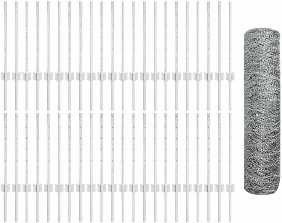 Hexagonal Fence with Post 100 x 0,5 m Galvanizuotas plienas