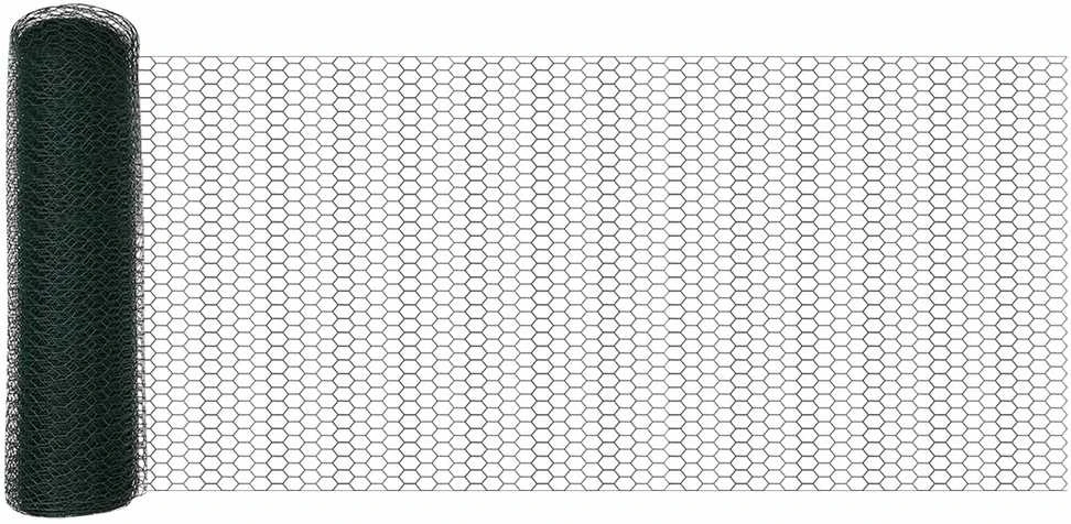 Hexagonal Fence with Post 50 x 0,6 m PVC dengtas plienas Žalia