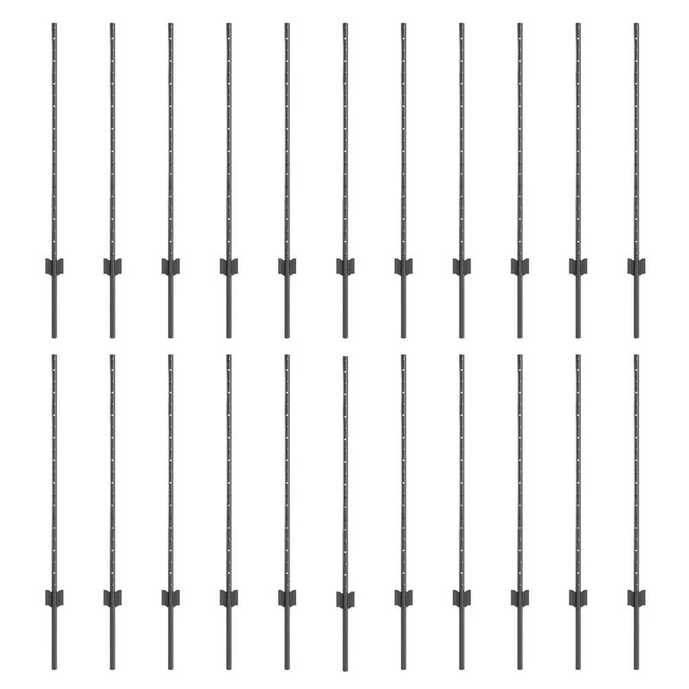 Įmontuotas tvoros stulpas 22 vnt. Pilka 140 cm