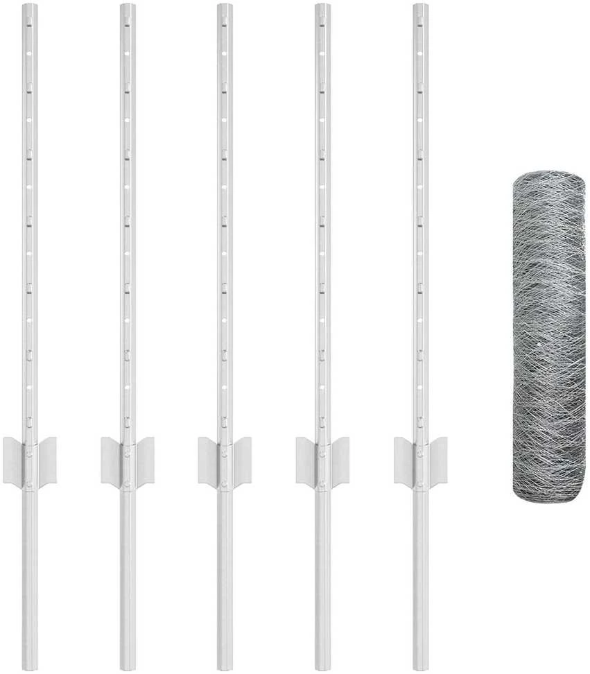 Hexagonal Fence with Post 10 x 0,5 m Galvanizuotas plienas