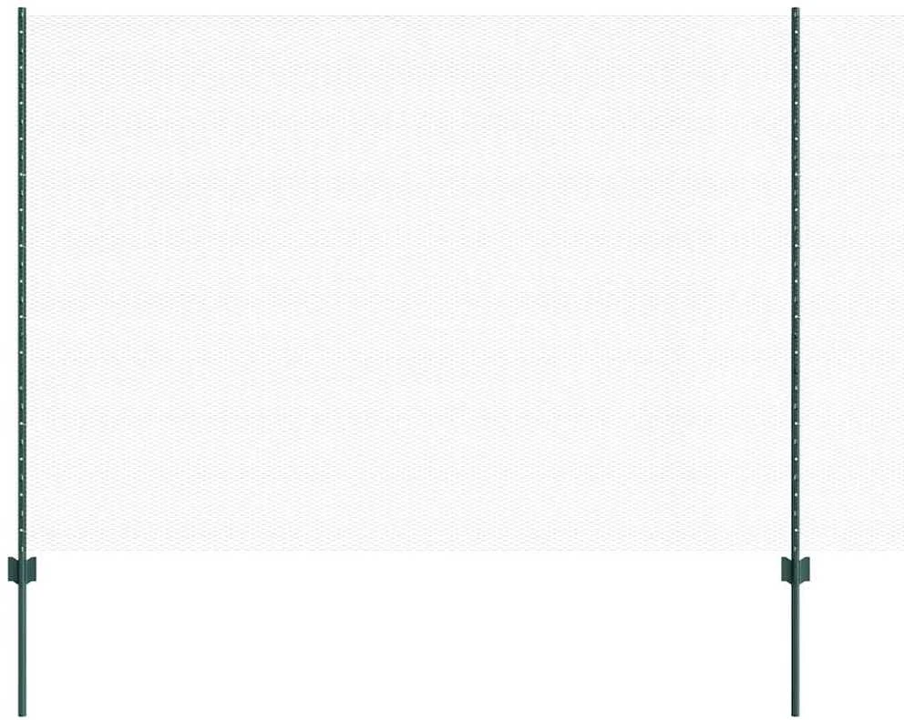 Hexagonal Fence with Post 10 x 1,6 m PVC dengtas plienas Žalia