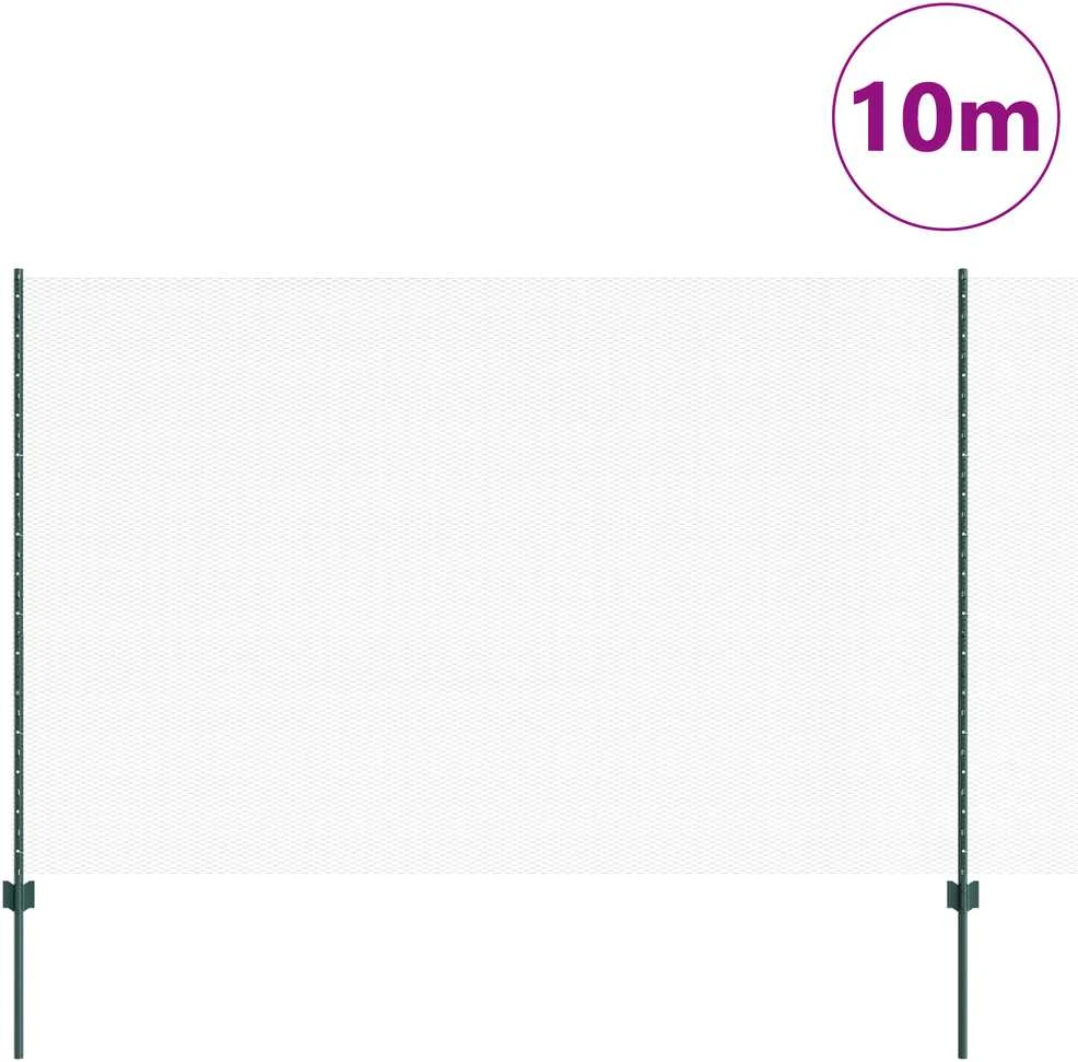 Hexagonal Fence with Post 10 x 1,6 m PVC dengtas plienas Žalia
